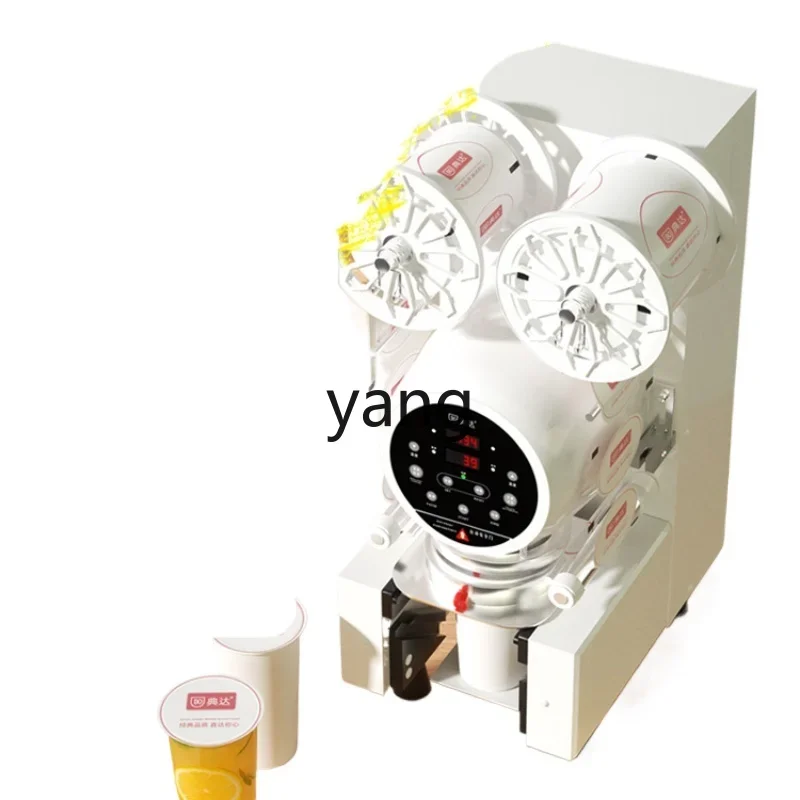 Yjq Sealing Machine Commercial Milk Tea Shop Automatic Soybean Milk Beverage Paper Plastic Cup Takeaway Cup Sealing Machine