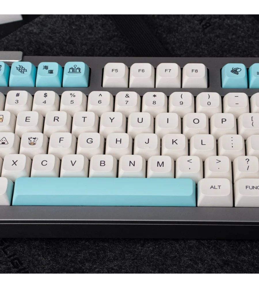 

Sublimation 135 key XDA high mechanical keyboard 64/87/960 sea salt keycap Japanese blue and white personality PBT