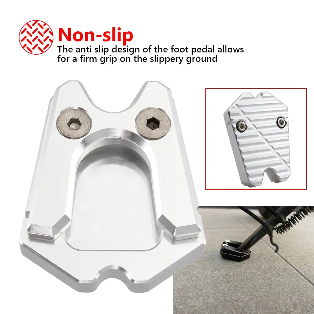 For Vespa GTS300 GTV3Vie Sprint LX125 150ie LXV125 Moto Kickstand Extender Foot Side Stand Extension Pad Support Enlarged Base