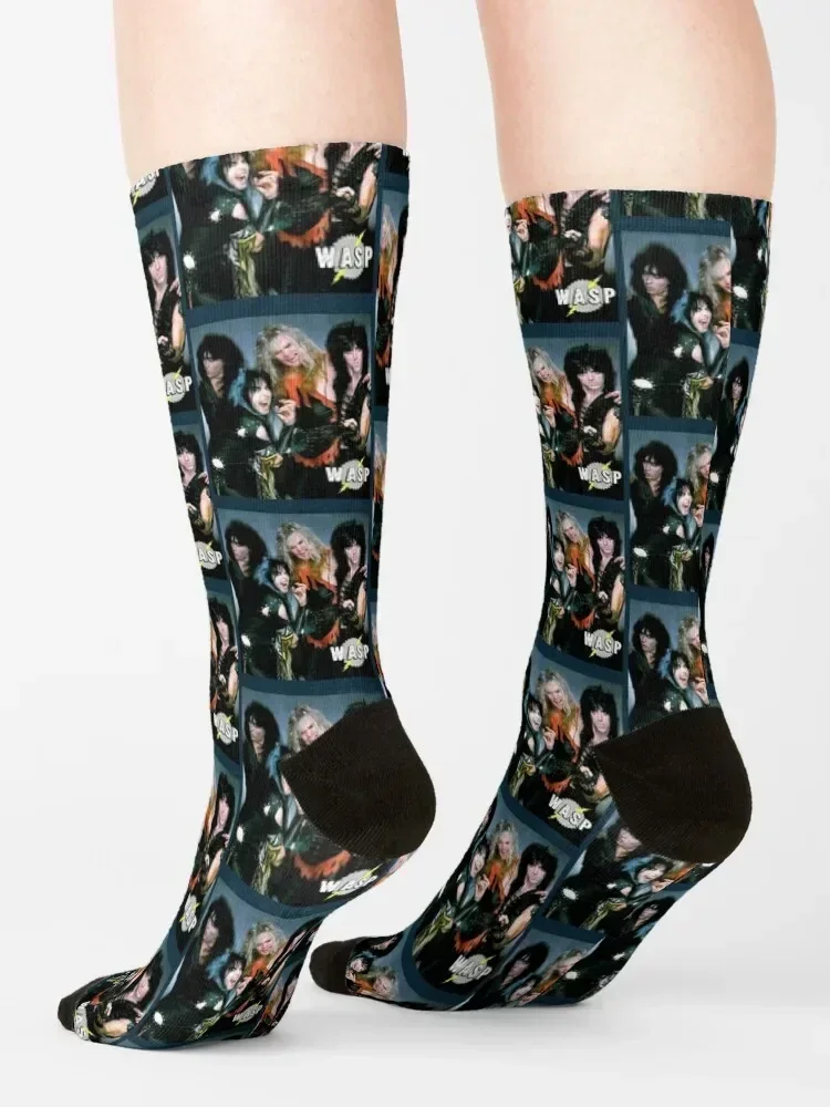 Shock Rock Band - Calcetines Wasp Hombre térmico Invierno Navidad Hombre Calcetines Mujer