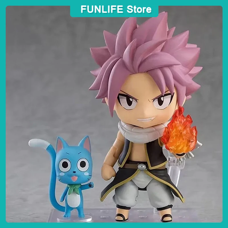 10cm Q Version Fairy Tail Nendoroid Natsu Action Figure Face-Changing Movable Model Ornaments Boxed Figure For Friends Gifts