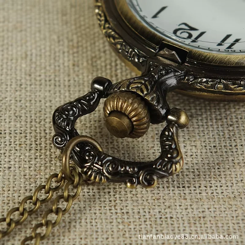 World of Warcraft Theme تنقش Pedant Watch خمر الرجال عارضة البرونزية سلسلة فوب Montre الأزياء #5