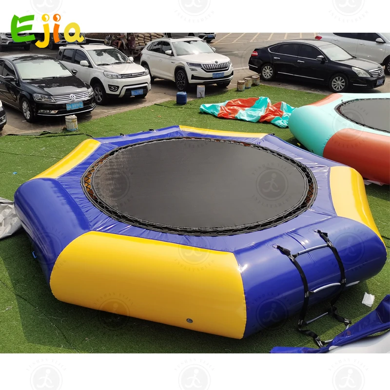 Inventory 16ft /5m Large Outdoor Water Toys Inflatable Water Trampoline Bounce Swim Platform For Adult Kids  Water  Sports