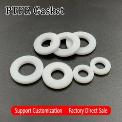 PTFE Gasket Flat Washer Thickness 0.8mm ID 10.8-34mm Resistant to High&Low Temperature Corrosion Anti-aging For Flange ID*OD*CS