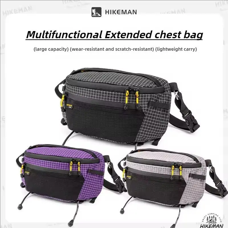 

Multi-functional Outdoor Chest Bag Waterproof Dyneema Cycling Sports Pouch Large Capacity Adjustable Crossbody Travel