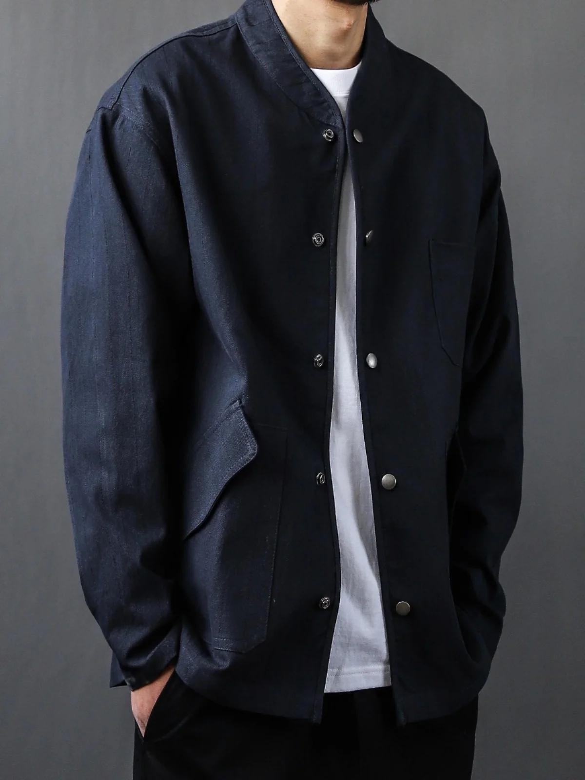 

Ретро-куртка в американском рабочем стиле с воротником-стойкой, мужская, новая, функциональная, повседневная, свободного кроя, верхняя одежда для весны и осени