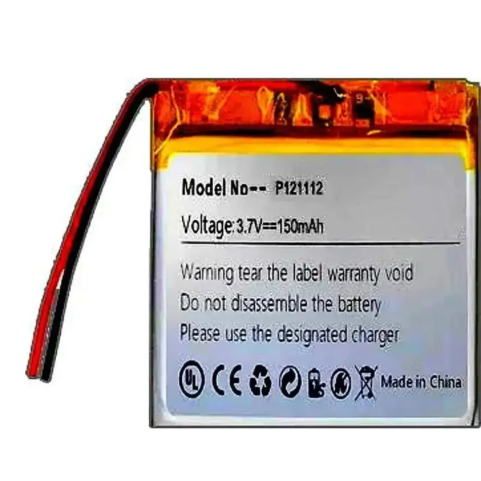 Replaceable 150mAh For Pebble E-Paper Smart Watch Battery P121112