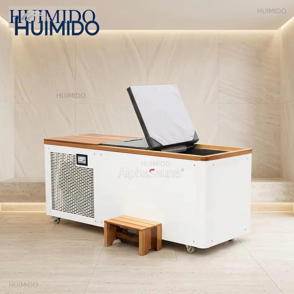 White square ice bath 1-2 person ice bath cooler with pump and filter, suitable for gym recovery training, water cooler, ice
