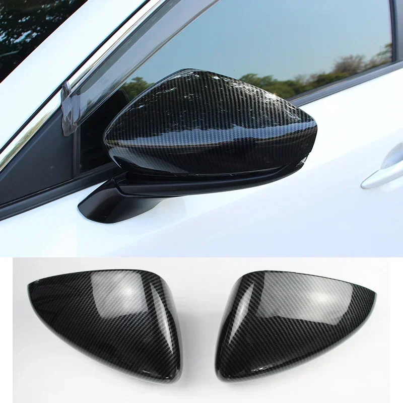 

New! Exterior Rearview Mirror Carbon Surface Cover Protective Shell Retrofit For Mazda 3 20 21