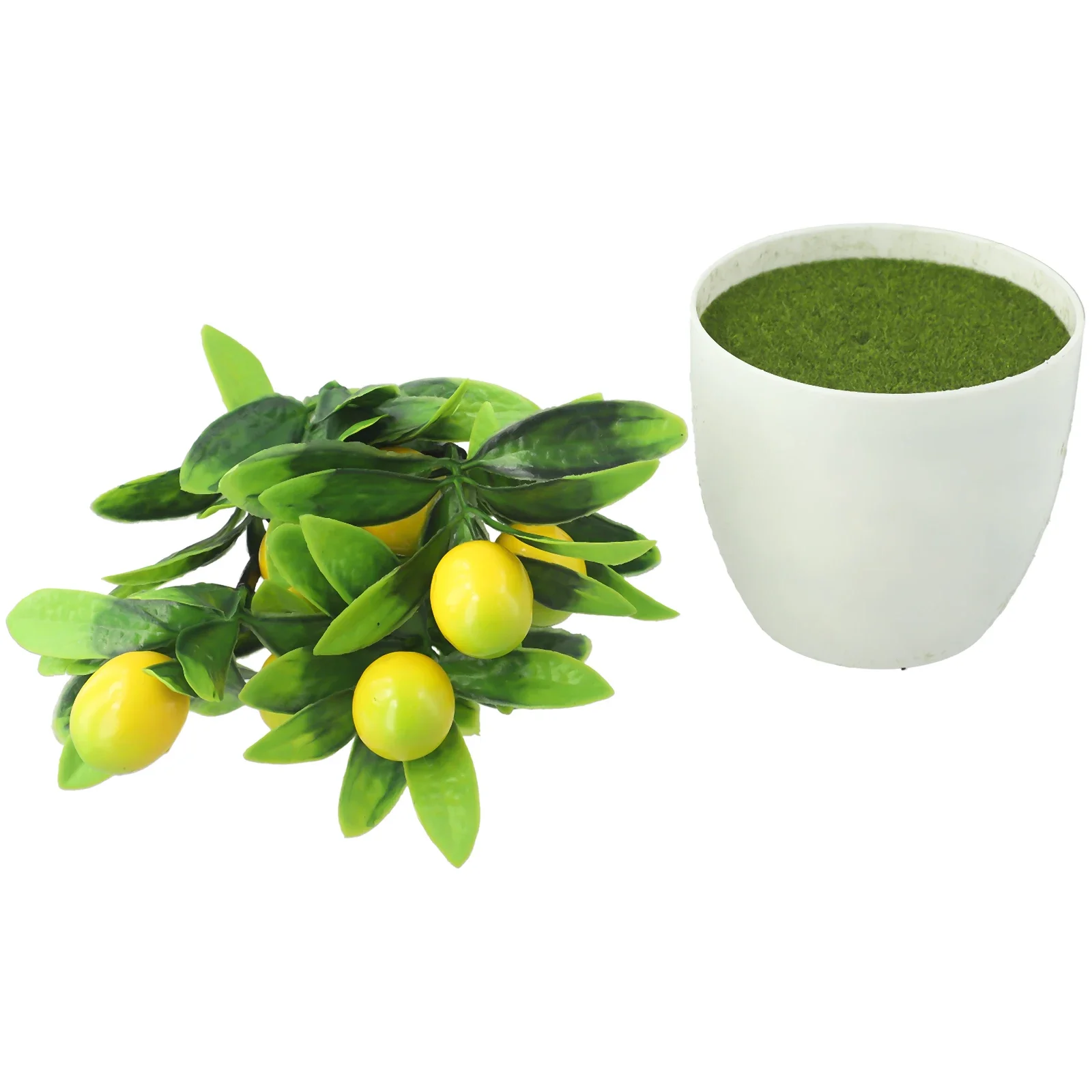 False Plant Artificial Lemon Tree Diameter 18cm Fahsion Gifts Green High Quality With Basin Artificial LemonTree