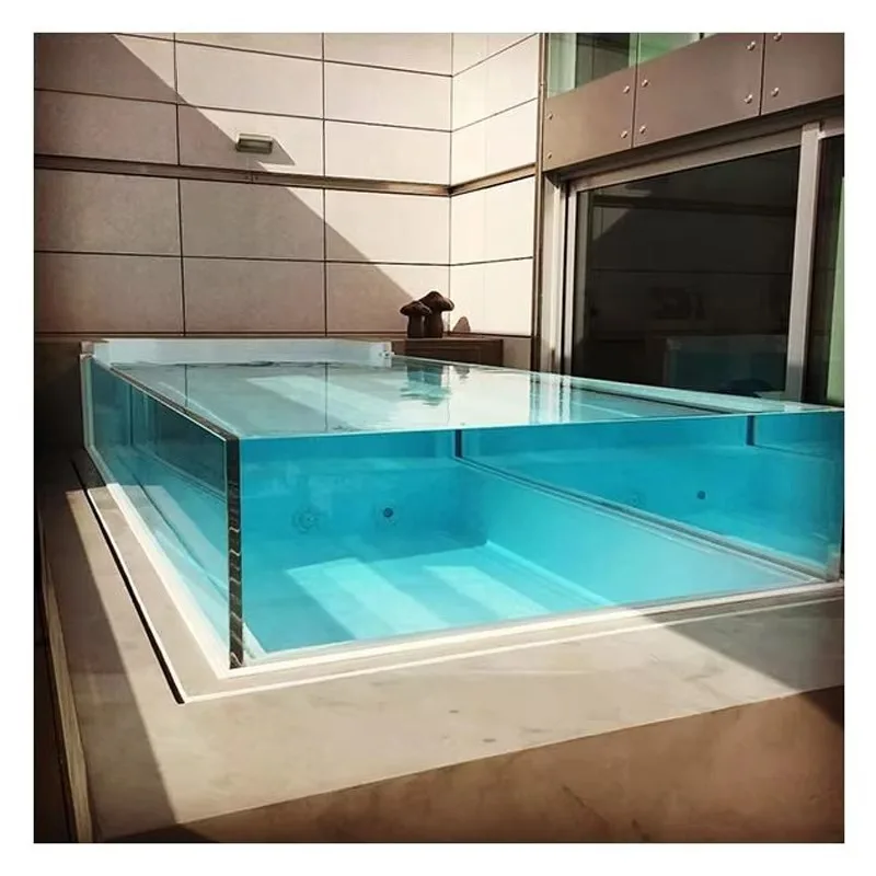 For Fiberglass swimming pool Plastic acrylic above-ground frame swimming pool