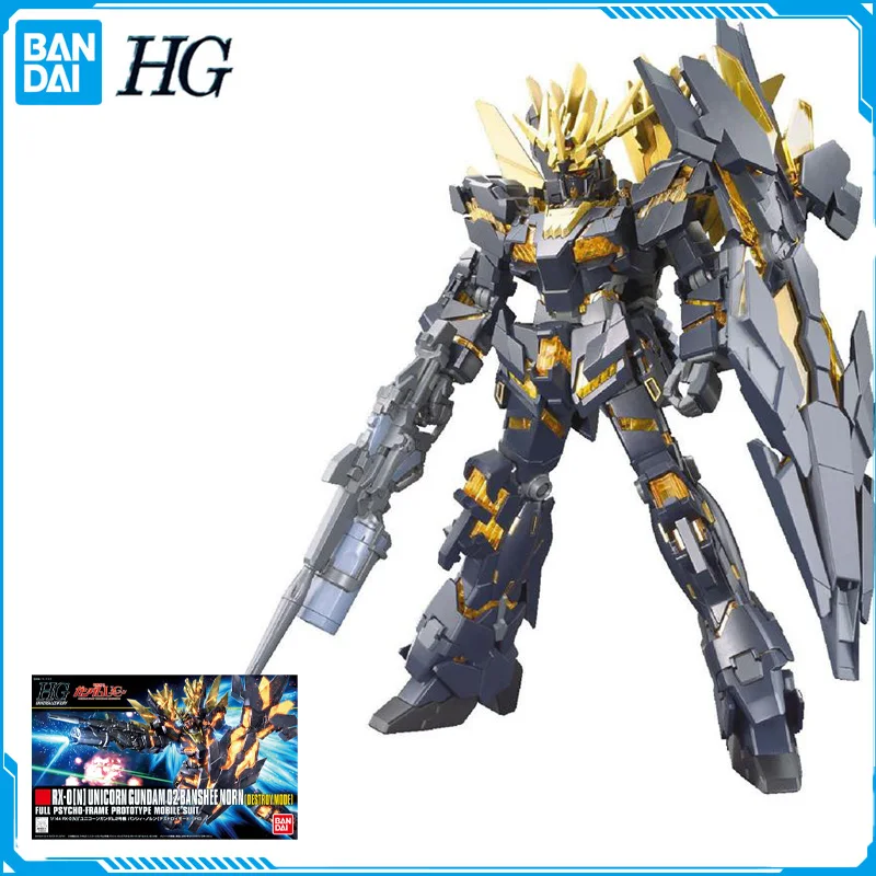 

In Stock Bandai HG 1/144 Gundam RX-0[N] Unicorn Gundam 02 Banshee Norn Original Anime Figure Model Toy Action Figures Collection