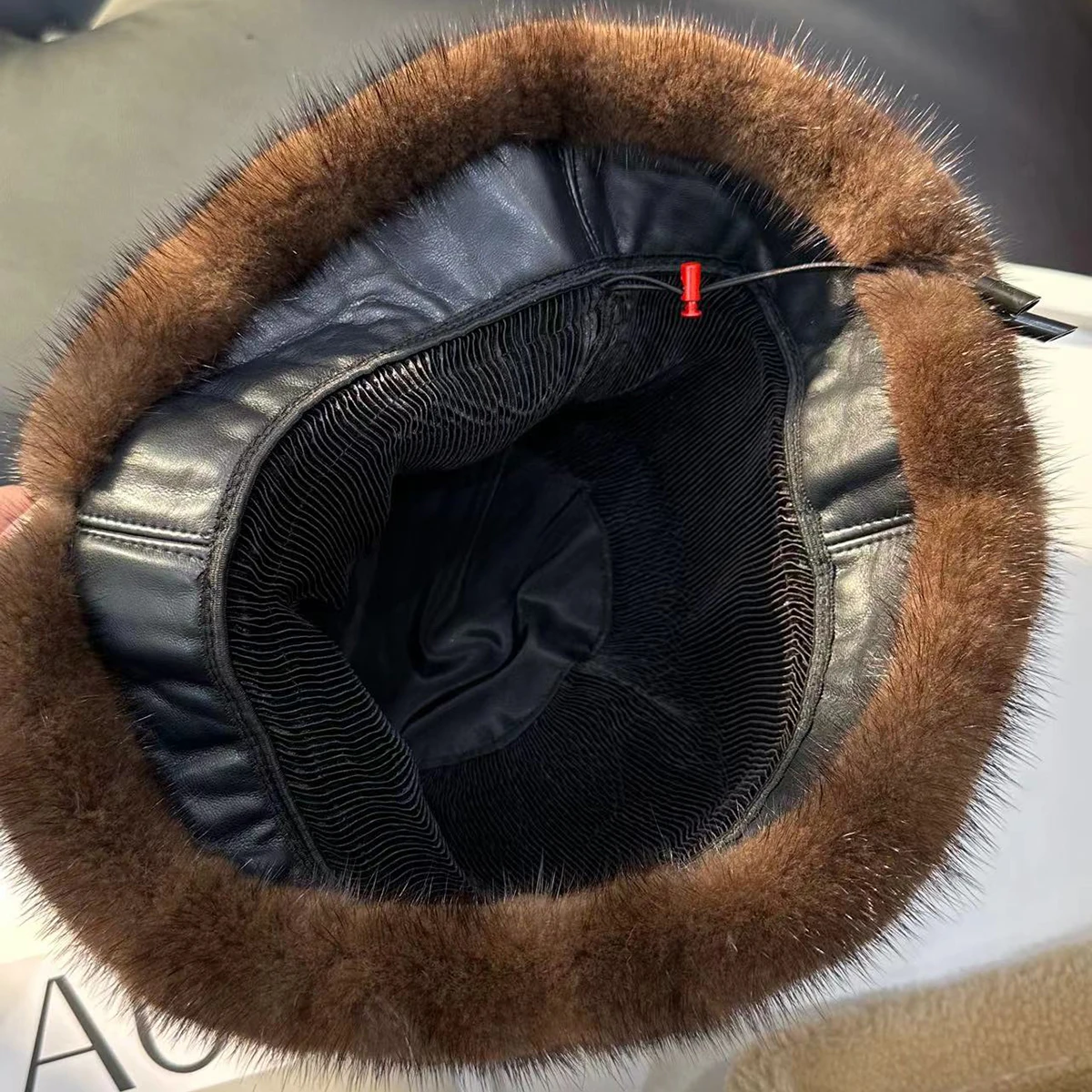 Women Cap Luxury Mink Hair Fisherman Hats Outdoor Warm Keeping Fashion Leather Straw Hat Korean Version Adjustable Casual Hat