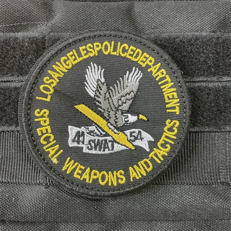 SWAT Tactical Patches Embroidery Hook&Loop Patch Military HRT Investigation Morale Badge Armband Backpack Stickers
