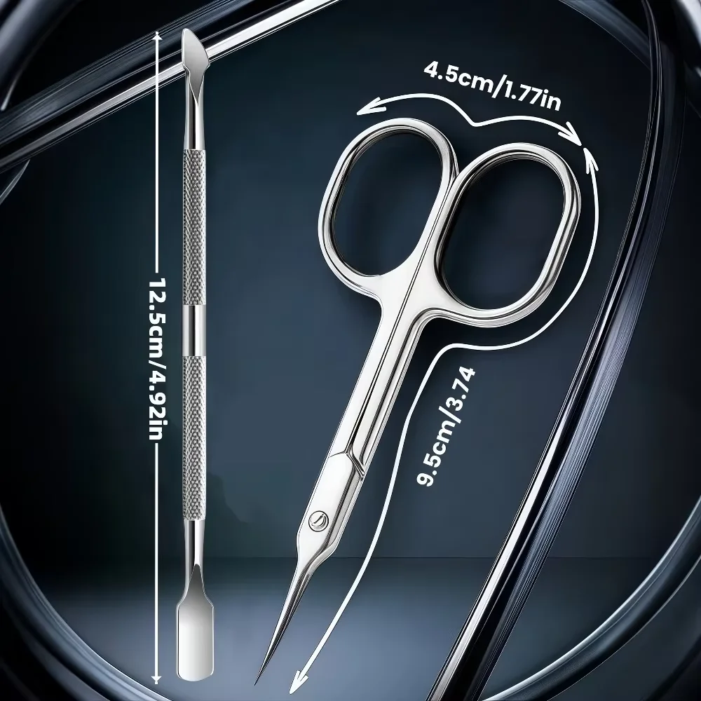 Stainless Steel for Nail Clippers Cuticle Scissors And Dead Skin Pushers - Designed for Precise Trimming Removing Dead Skin