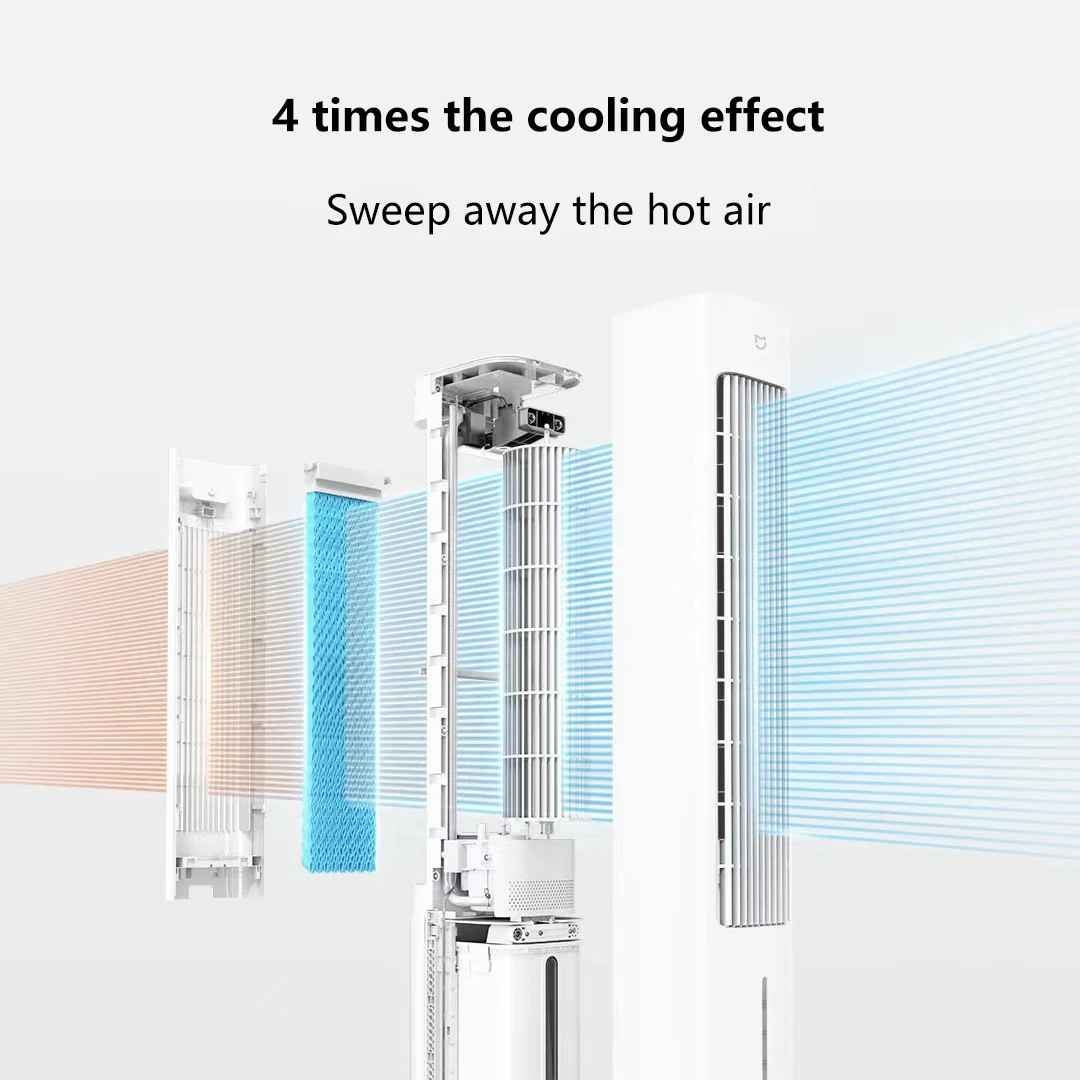 Imagem -04 - Xiaomi-ventilador Evaporativo Inteligente ar Condicionado Climatiseur Four Wind Sense Ajustes Umidificador Verão Escritório Casa