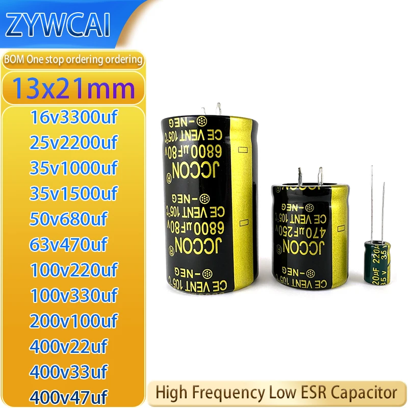 13x21 16v3300uf 25v2200uf 35v1000uf 35v1500uf 50v680uf 63v470uf 100v220uf 100v330uf 200v100uf 400v 22uf 33uf 47uf capacitor