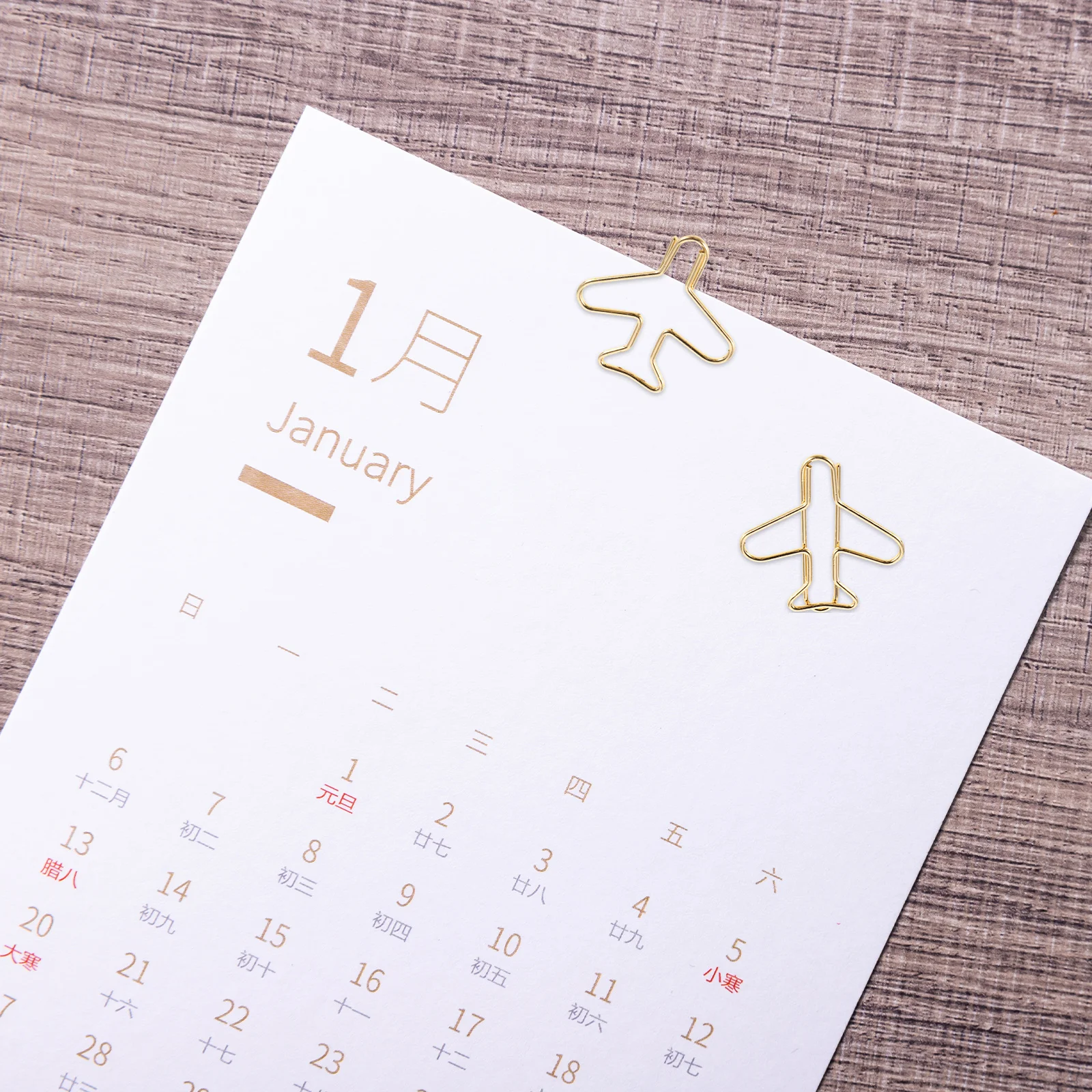 20Pcs Unique Paper Clips Airplane Design Metal Organizer Clips for Documents Travel Notes Craft Projects Cute Page Holders