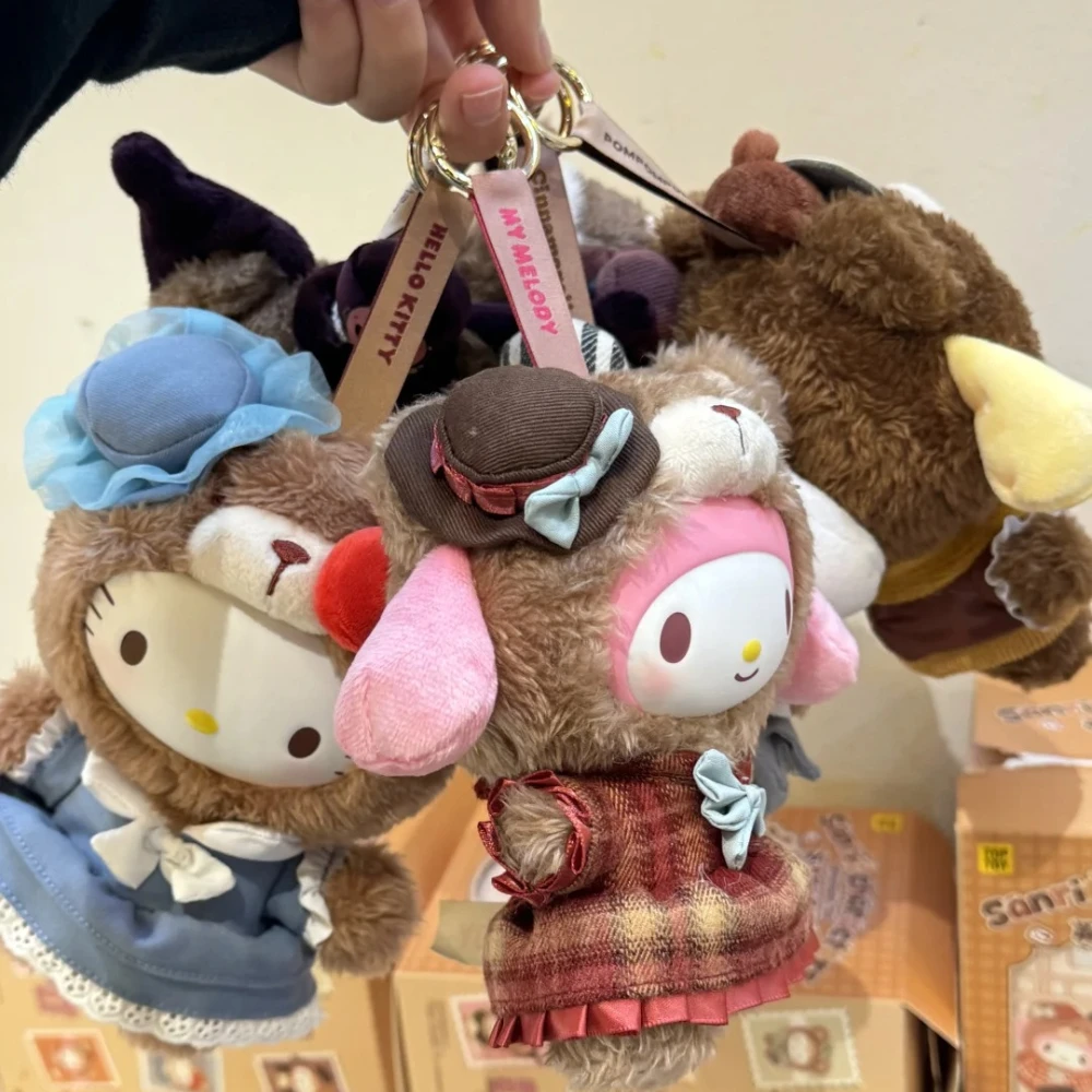 Sanrio personajes serie de té de la tarde caja ciega de juguete lindo Latte bebé 2a generación figura de acción bolsa colgante muñeca regalo misterioso