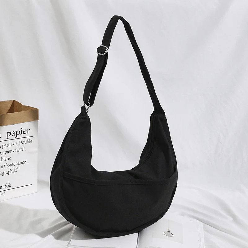 

Ladies' New Trendy Shoulder Bun Crescent Dumpling Bun Fashion Versatile Large Capacity Solid Color Commuter Bun