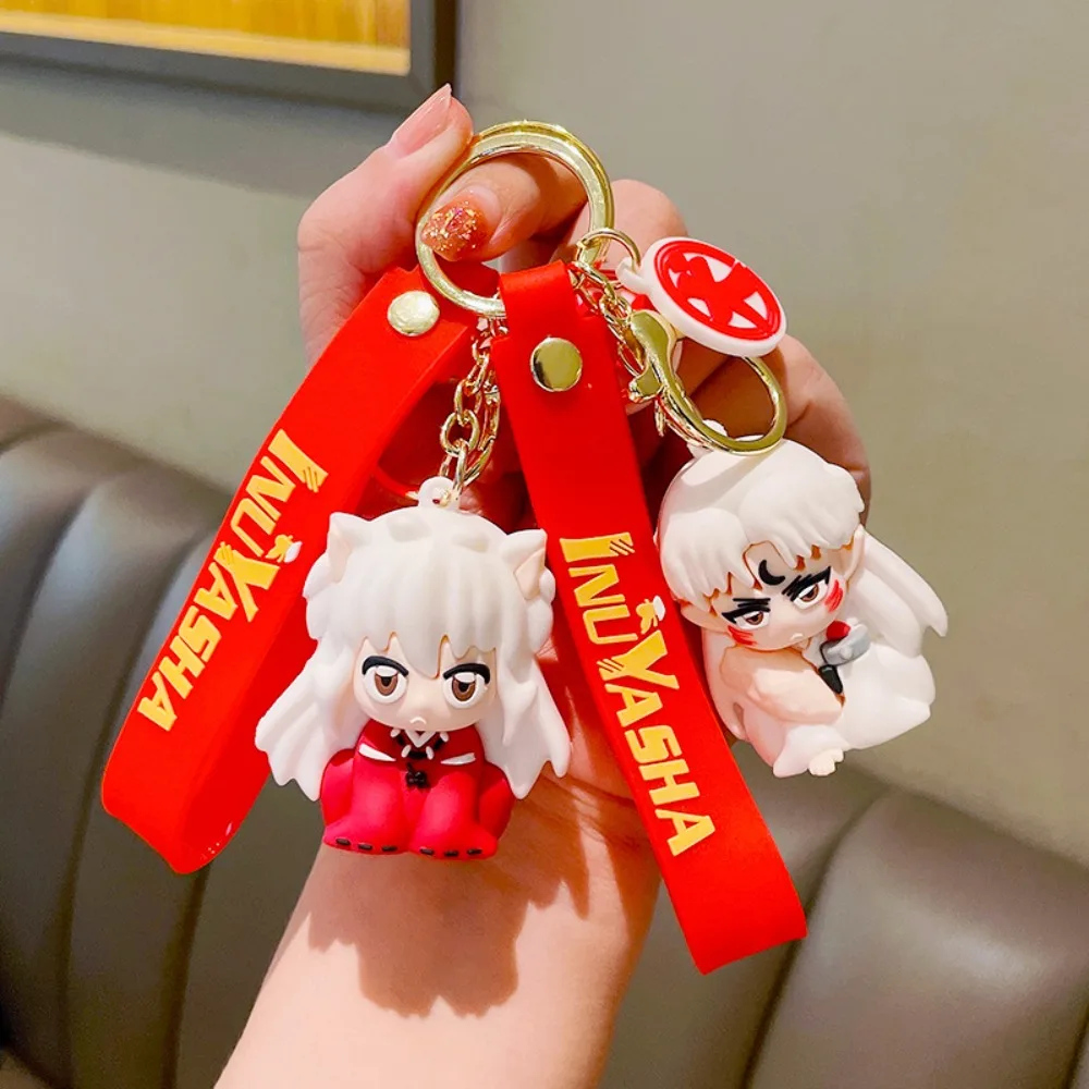 New Creative Trend Cartoon Anime Inuyasha Pendant Keychain Car Keychain Key Ring Couple Cute Bag Keychain Gift Hanging Jewelry