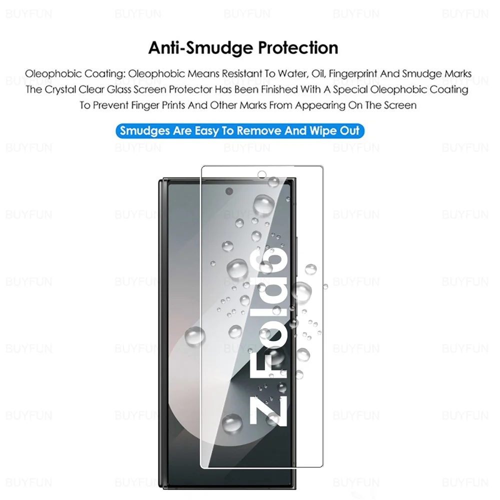واقي شاشة مقسى لهاتف Samsung Galaxy Z Fold6 ، غطاء فيلم ، ZFold 6 ، 5G ، 2