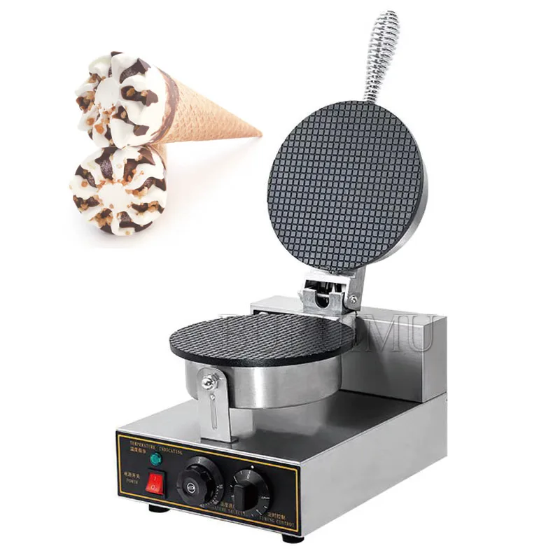 Electric Ice Cream Cone Maker Cone Baking Pan Machine Crepe Crispy Egg Roll Baker Waffle Cake Bakeware