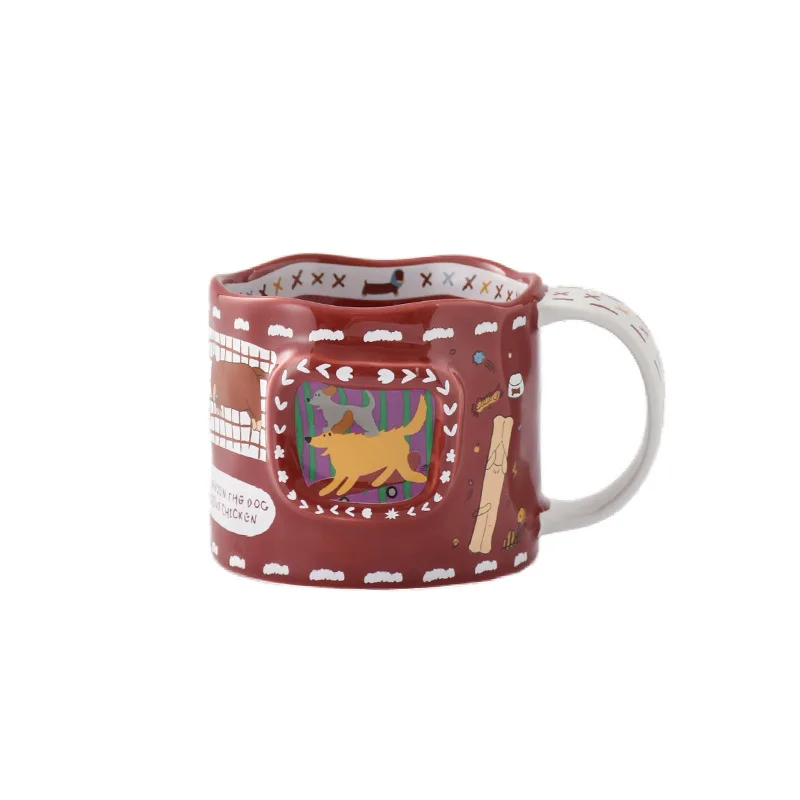 

Cute Doggy Ceramics Mugs Coffee Mug Tea Office Cups Breakfast Milk Drinkware the Best birthday Gift for friends