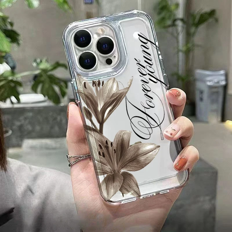 Transparente Lilienblumen-Handyhülle für Xiaomi 17 Pro Max 15 14 13 12 Pro 15 14 ULTRA 15 14 13 12 T Weiche Stoßfeste Schutzhülle – Detail 6