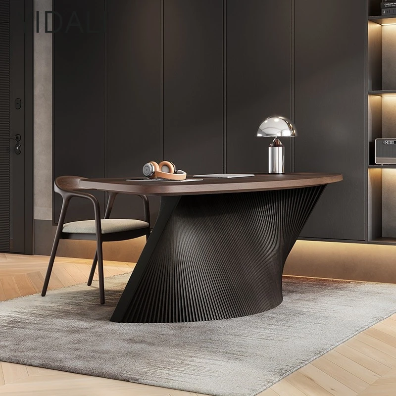 Italian light luxury boss table, modern atmosphere, study desk, president creative desk, high-end office computer desk