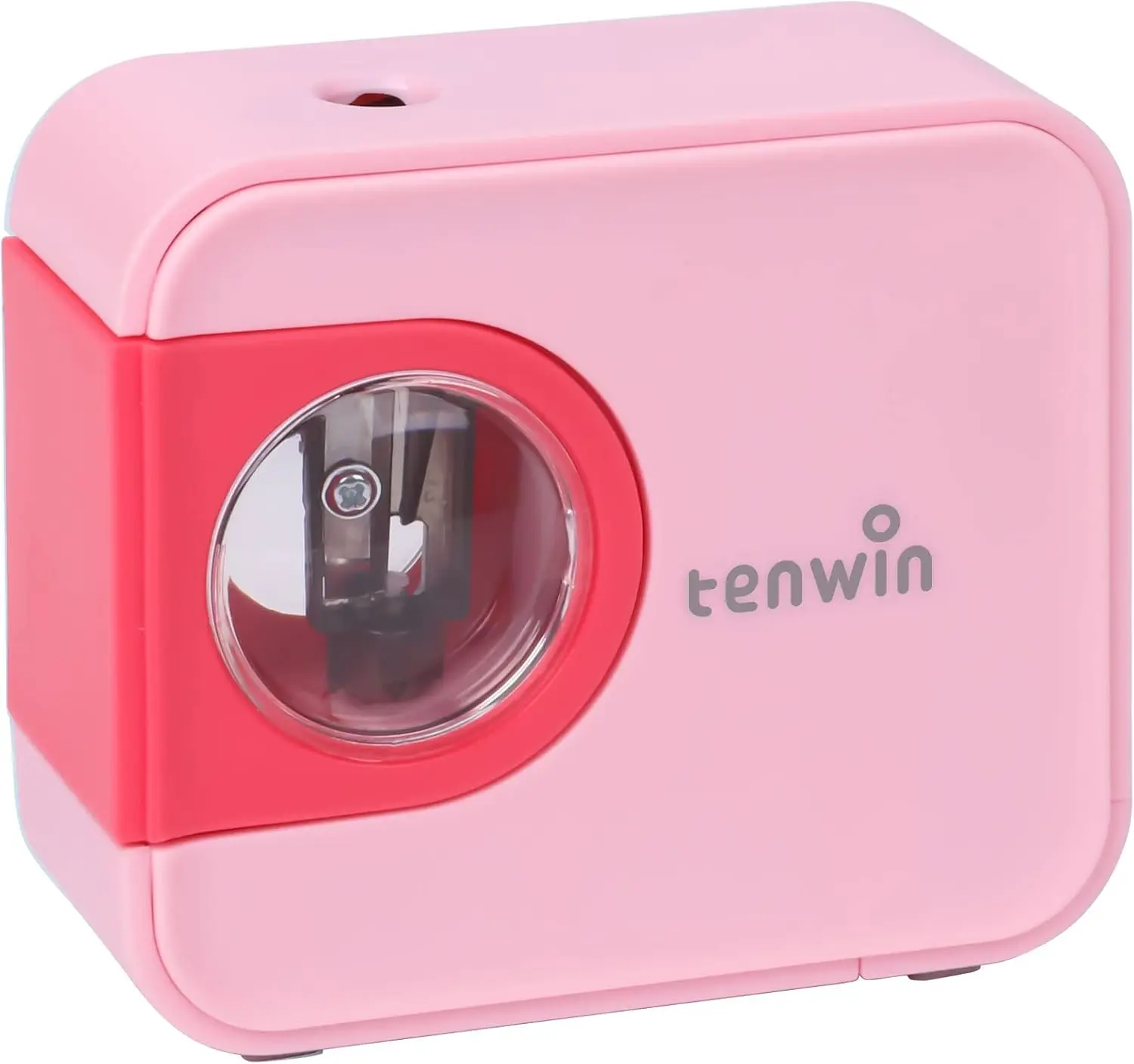 

Battery Operated Pencil Sharpener with Tungsten Steel Blade, Portable for No.2/Colored Pencils, School Office Home (Pink)