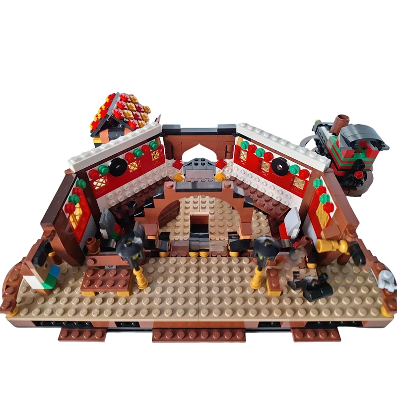 

810pcs MOC Alt Train Station Creator 3 1 Model Building Blocks Construction Toy Christmas Gifts DIY Creative Idea Education