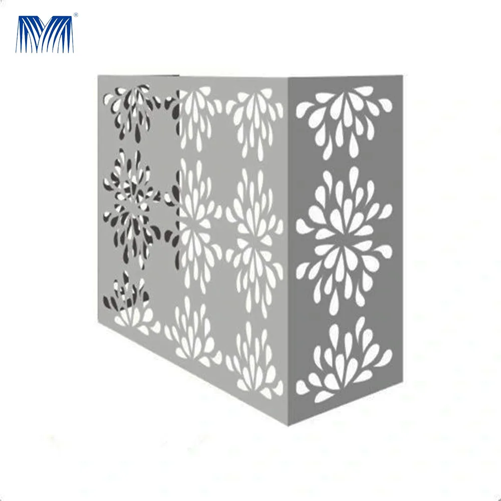 Tube wall aluminum outdoor unit ventilation louvers square high air conditioning cover wood air conditioning