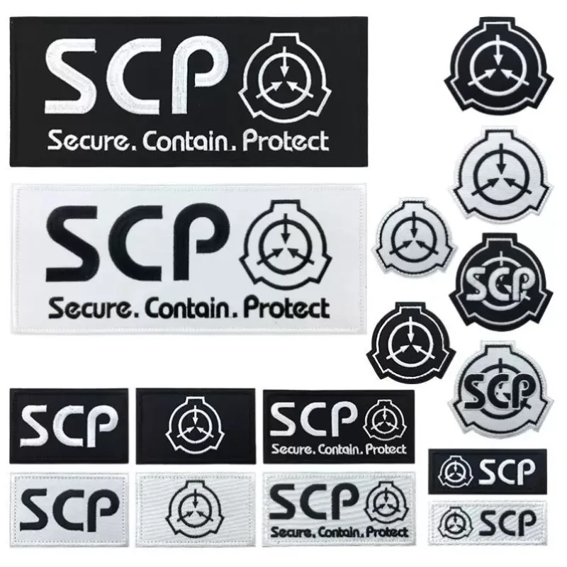 SCP Foundation Logo Embroidery Patch Supernatural Lovers Hook Loop Armband Badge Applique For Jacket Jeans bag Backpack Clothes