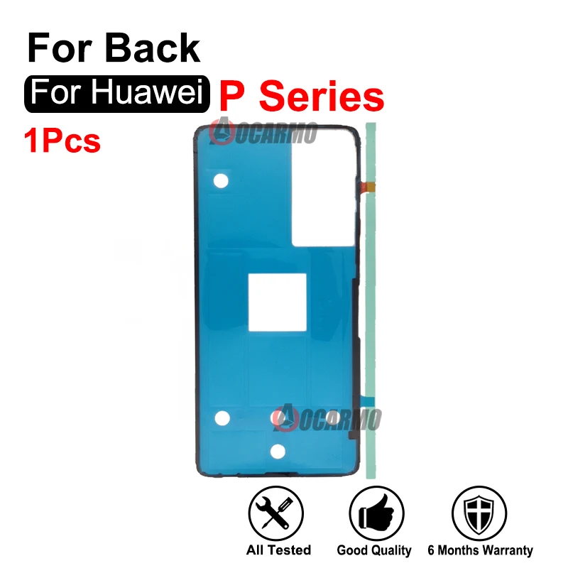 Phía Sau Cửa Miếng Dán Kính Cường Lực Cho Huawei P10 P20 P30 P40 Lite 5G P50 Pro Lưng Băng Keo Keo P30Pro p40Pro Thay Thế