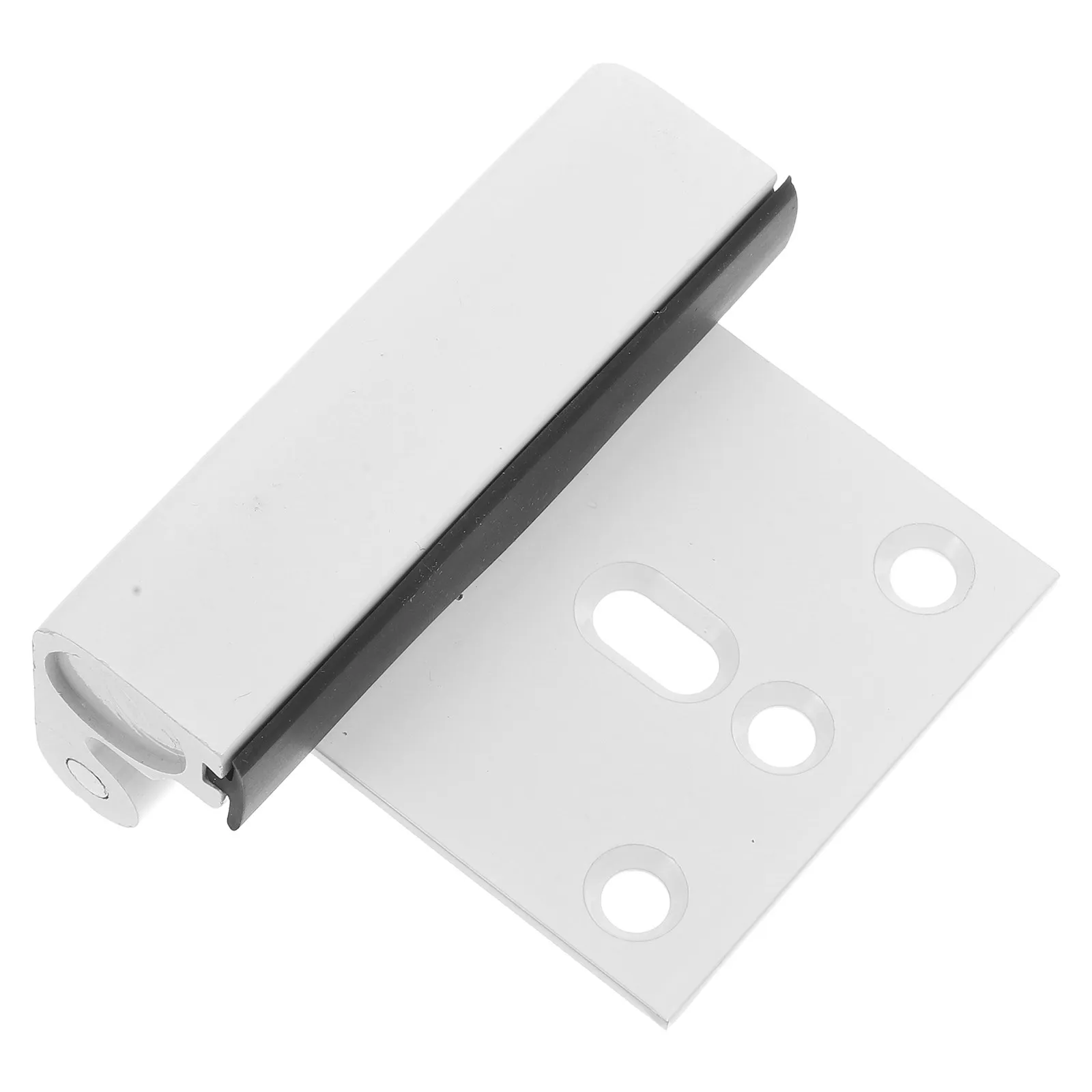 Security Door Latch Reinforcement Lock White Aluminum Alloy Childproof Door Lock Screw Mounted Inward Swinging Doors