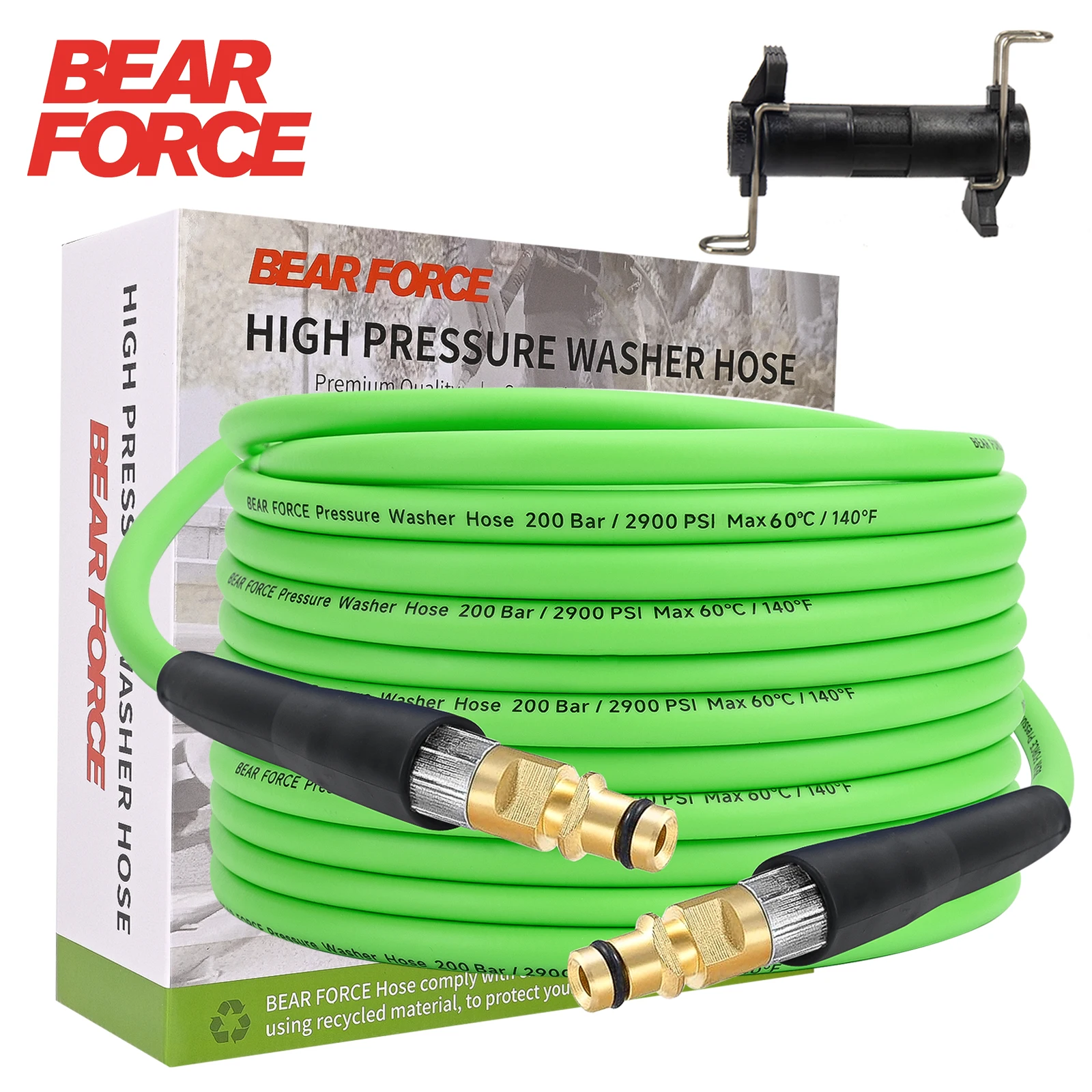 10m/32ft Pressure Washer Replacement Hose Soft & Flexible 200Bar 2900 PSI Kink Resistant Hose for Karcher K2-K7