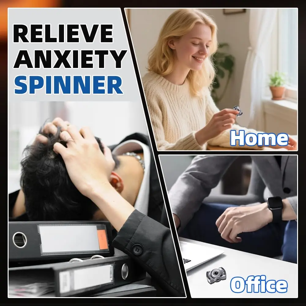 لعبة فيدجيت 3 في 1 مع أداة لعب مغناطيسية ودوارة دفع - لعبة تخفيف التوتر وأداة تركيز ADHD للبالغين ألعاب Edc #4