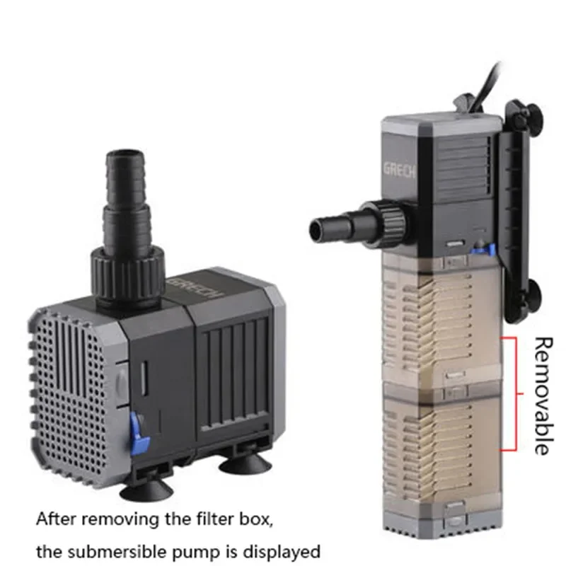 SUNSUN 3 in 1 Filter for Aquarium Fish Tank Filter Mini Fish Tank Filter Aquarium Oxygen Submersible Water Purifier