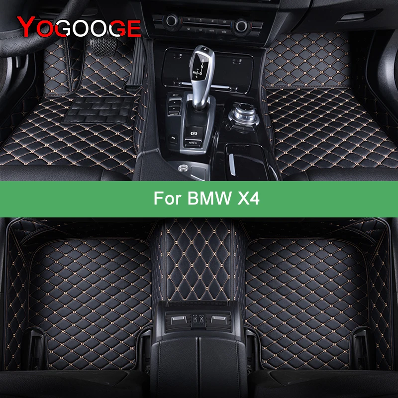 

YOGOOGE Custom Car Floor Mats For BMW X4 F26 G02 F98 Auto Carpets Foot Coche Accessorie