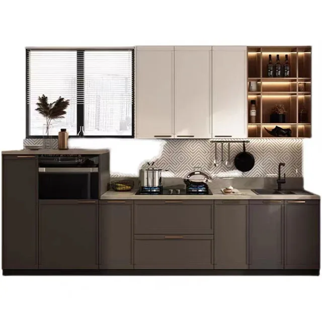 

Небольшой домашний модульный шкаф, высококачественный дизайн с краской, оптовая продажа, современный стиль, мини-индивидуальный кухонный шкаф