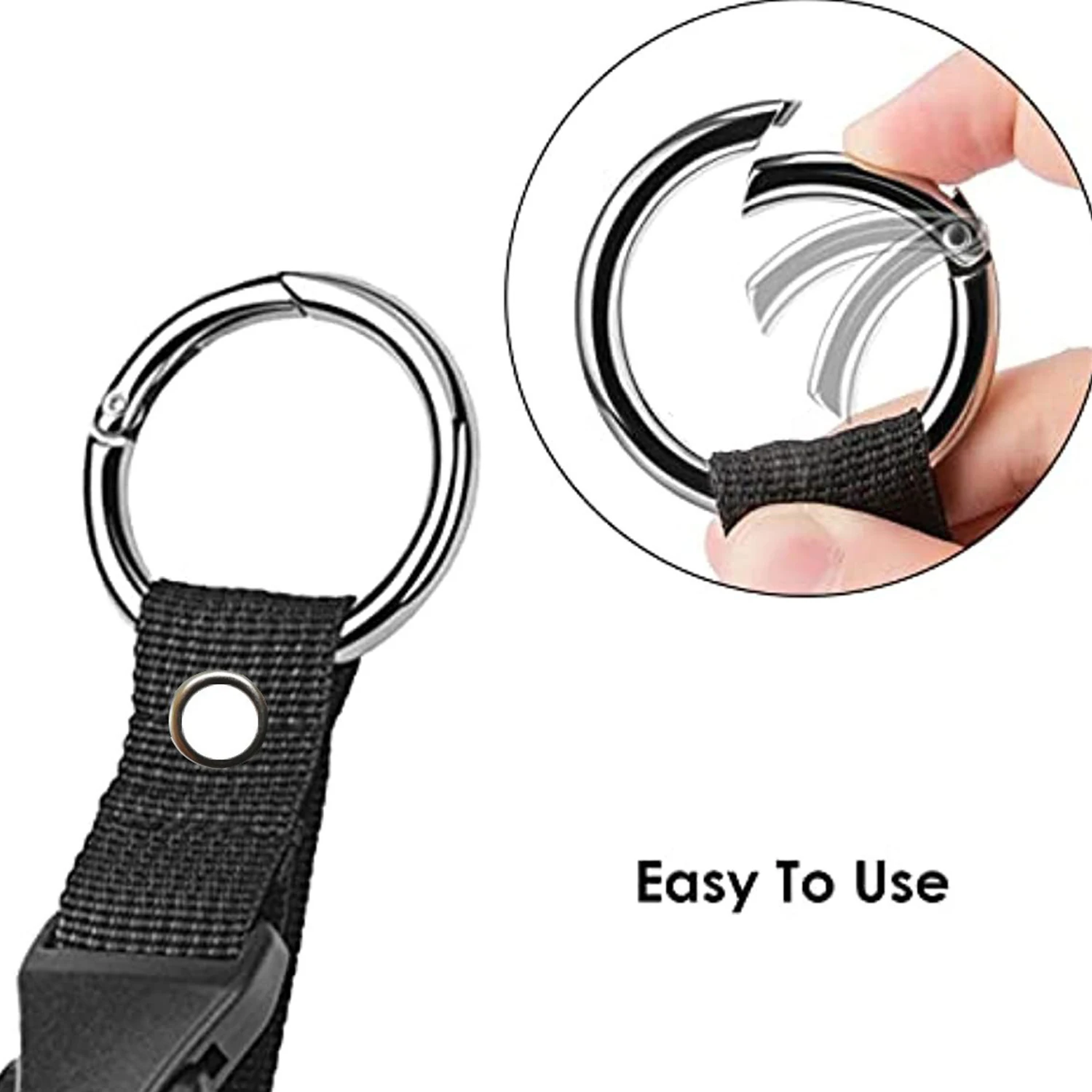 1PC Portable Black Nylon Anti-theft Luggage Strap Holder Gripper Add Bag Handbag Clip Use To Carry Multitool