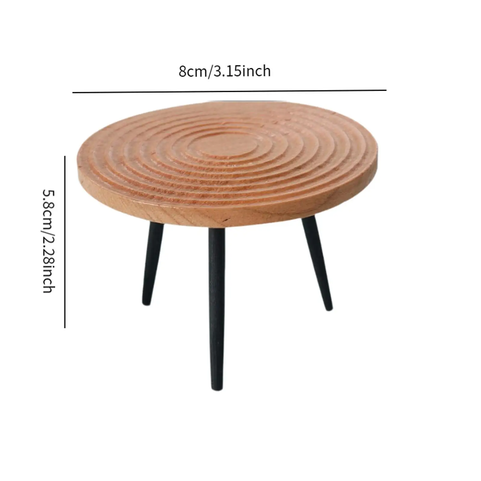 Dollhouse End :12 Scale Toy Furniture Model Crafted Round Mini Desk for