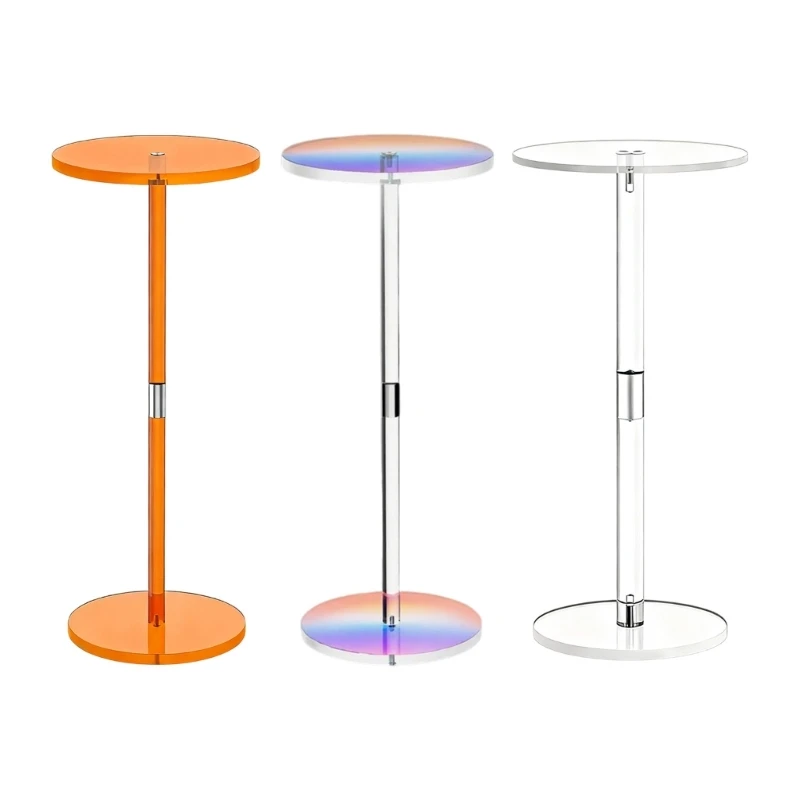  Contemporary Transparent Side Table Durable Children Safe Home Decoration Centerpiece