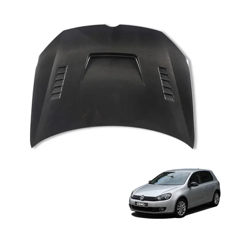 

VW Golf6 MK6 Tuning LY Style Engine Cover Hood Car Body Parts Carbon Fiber Front Bonnet For Golf 6 Engine Hoods