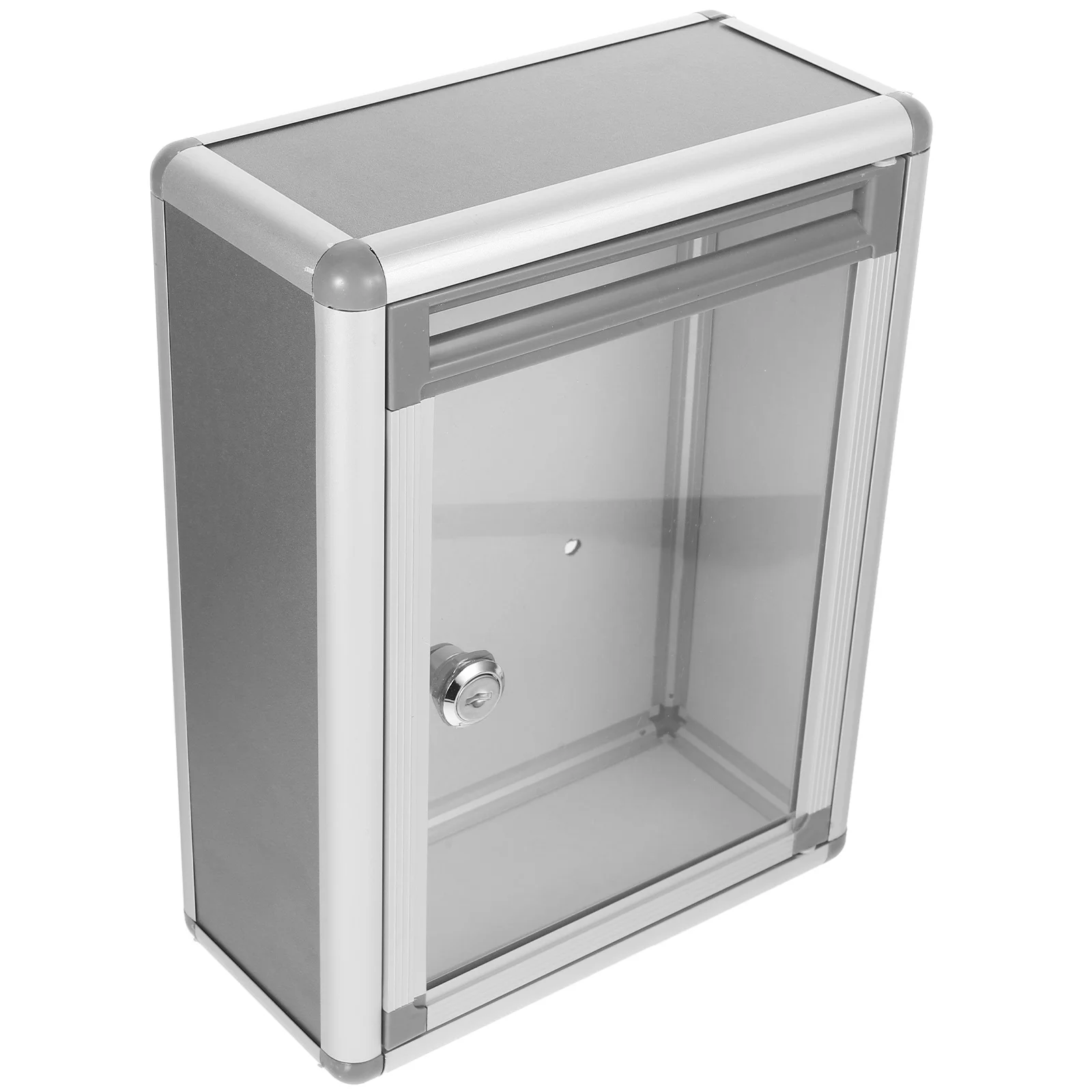 Boîte aux lettres murale en alliage d'aluminium, boîte aux lettres pour bureau, usine, école, étui à suggestions, grande capacité, rangement de poteaux muraux