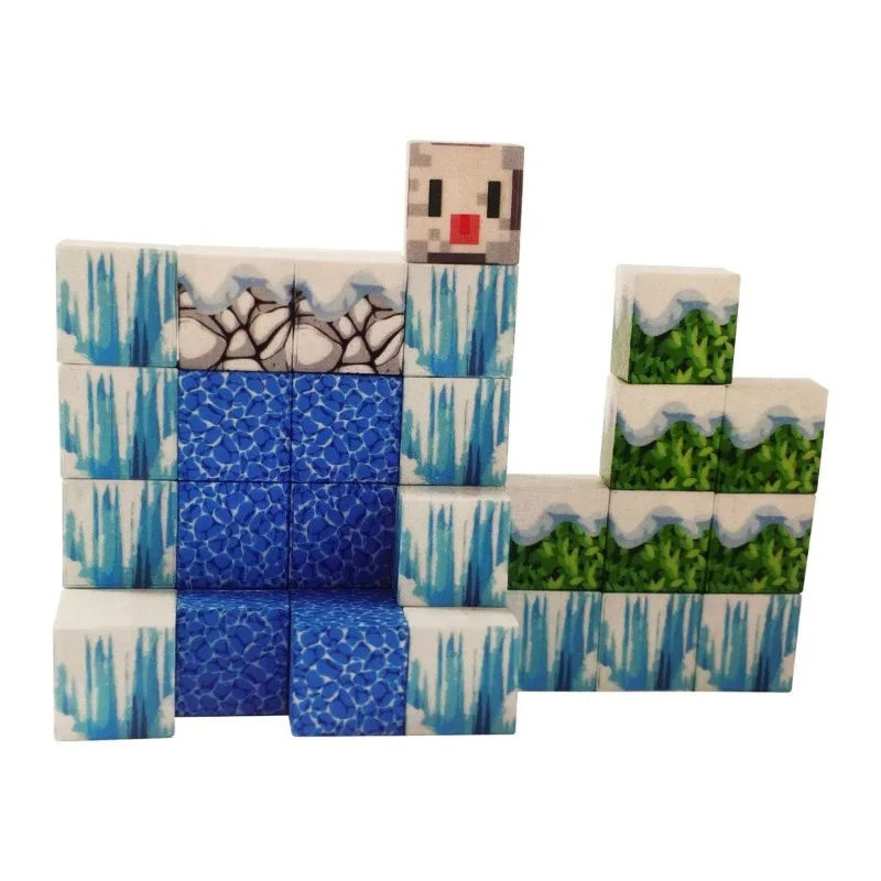 Magnetic Building Block Magnet Cube Mine World Set for Boy Girl Kid Age 3+ DIY Model Children STEM Sensory Toy Christmas Gift