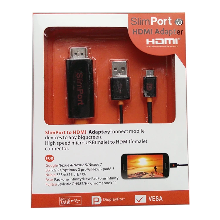 AIRSKY Customized Lightning to HDMI USB Power Mobile Mirroring Live HDTV Adapter MHL for Iphone Ipad Huawei Samsung Android TVs