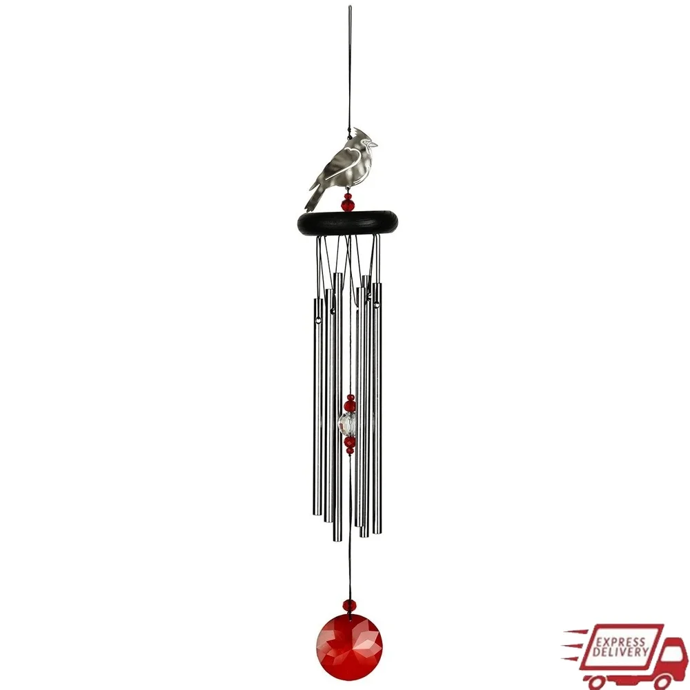 

Crystal Cardinal Wind Chimes Outdoor Garden Chime Musical Decor Hanging Chimes Patio Nurturing Gift Elegant Home Accent