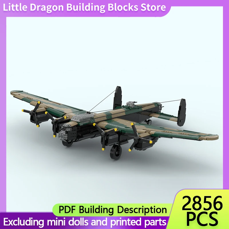 Avro Lancaster B Mk.III WW2 Military Fighter Jets Modell MOC Gebäude Ziegel Krieg Ausrüstung Modulare Montieren Kinder Spielzeug Anzug